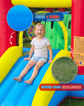 COCOFISH 9-in-1 bounce house dartboard and ring toss for group play