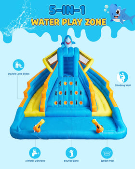 COCOFISH Bounce house easy-setup, fast inflation and simple storage.