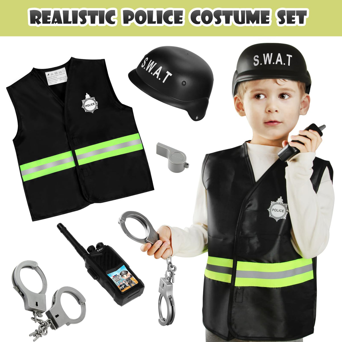 Cocojeci engineer set with hard hat and tools for construction play
