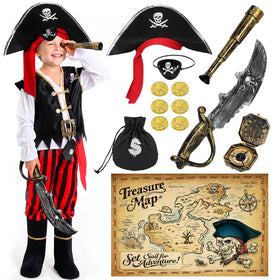 Cocojeci pirate costume shirt for kids with soft fabric for comfortable play.