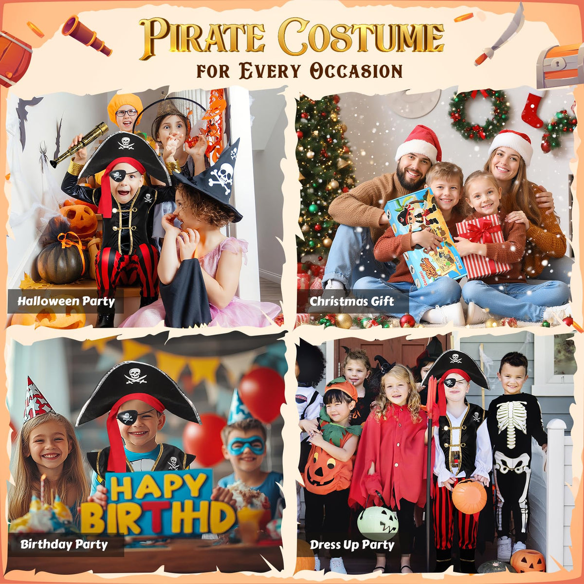 Cocojeci pirate pants with boot covers for a complete silhouette