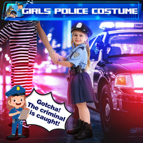 Cocojeci police costume hat completes the look for immersive role-play.