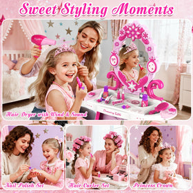 Cocojeci pretend blow dryer adds realistic drying sound for interactive styling play.