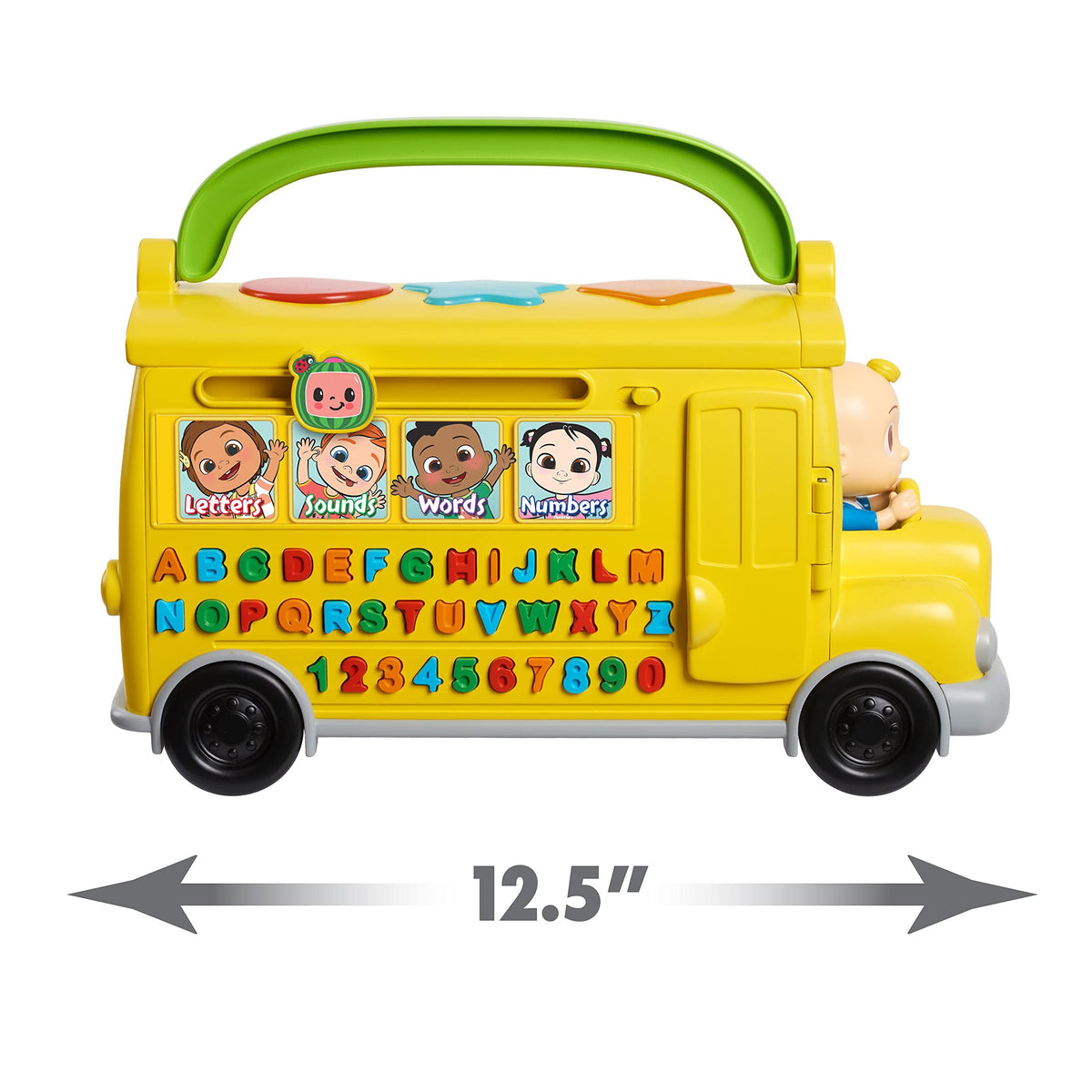 CoComelon bus built-in handle enabling on-the-go learning