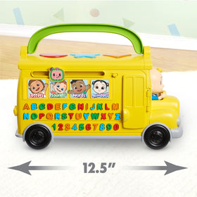 CoComelon bus with light-up shapes brightening during music play
