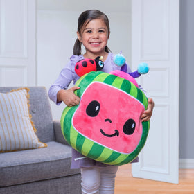 CoComelon pillow plush pairs with other figures for extended pretend-play collections