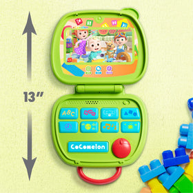 CoComelon Sing and Learn Laptop folds for travel friendly learning