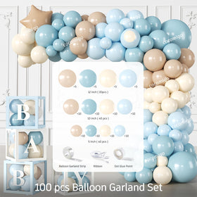 Cocomigo tableware captures the coordinated blue theme for easy hosting.