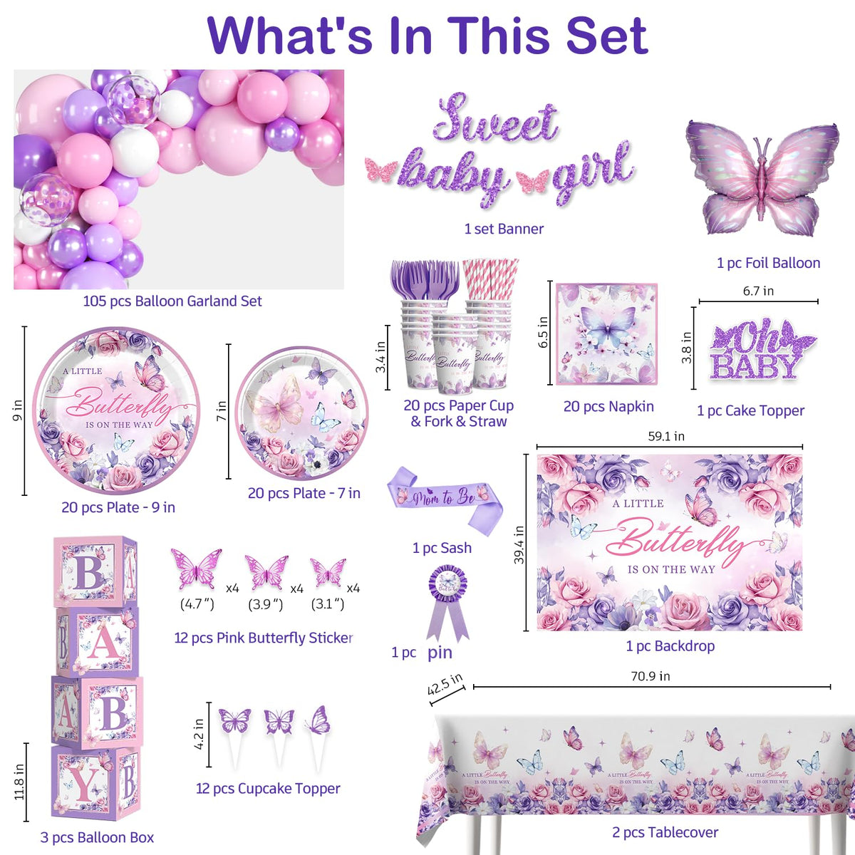 Cocomigo 7-inch purple plates for quick guest service