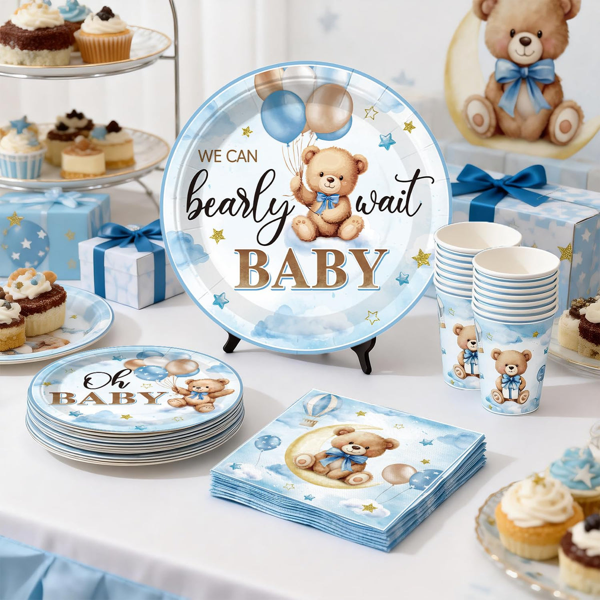 Cocomigo bear tablecloth protects surfaces with charming bear design