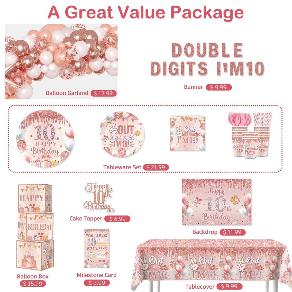 Cocomigo birthday sash in rose gold for a celebratory feel and photo opportunities