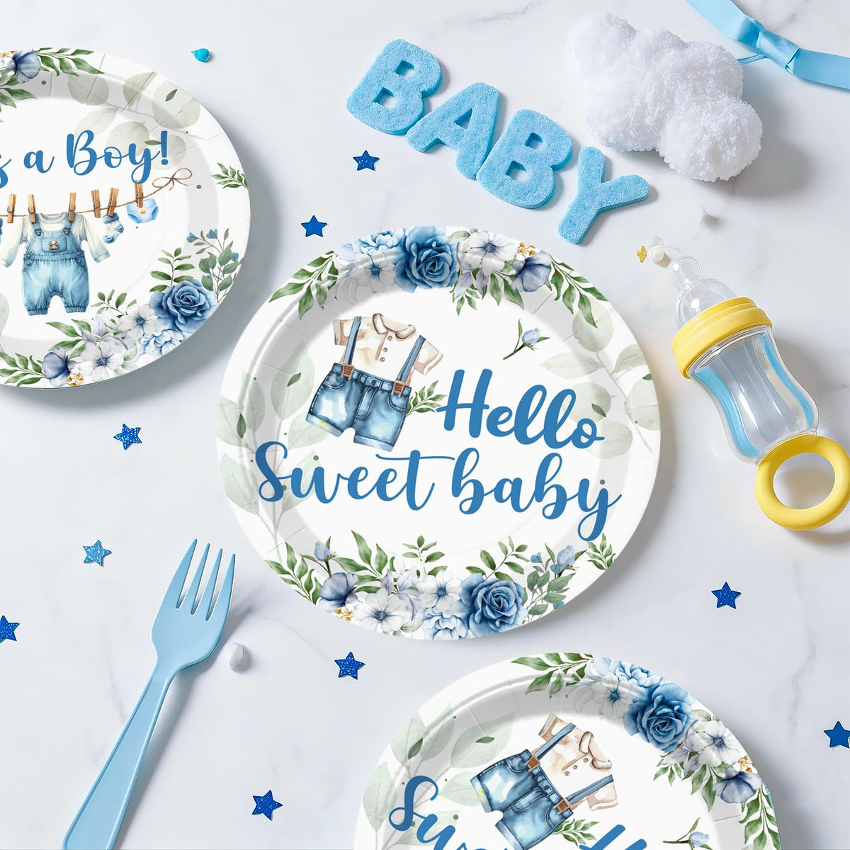 Cocomigo blue floral 9-inch plates for easy serving