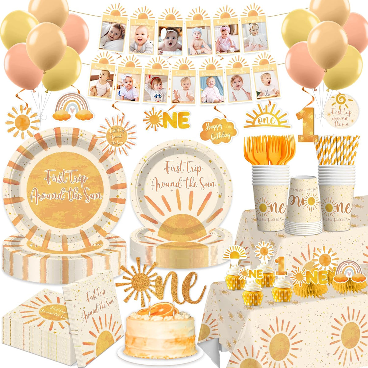 cocomigo Boho first trip banner for milestone celebrations and photo moments.
