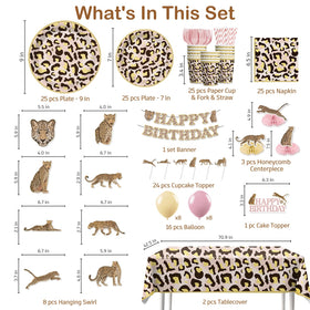 Cocomigo cheetah hanging swirls add motion and festive energy to decor.