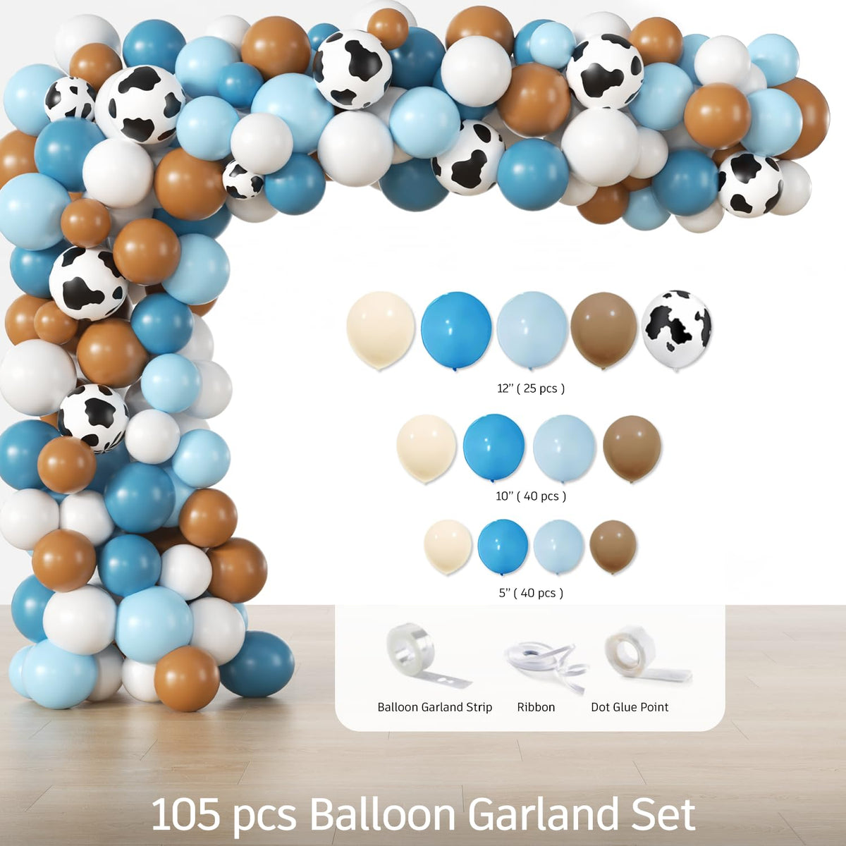 Cocomigo cowboy baby shower tablecloth sets a cohesive western table setting.