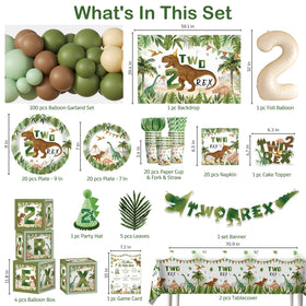 cocomigo dinosaur backdrop creates a photo-worthy 2nd birthday scene