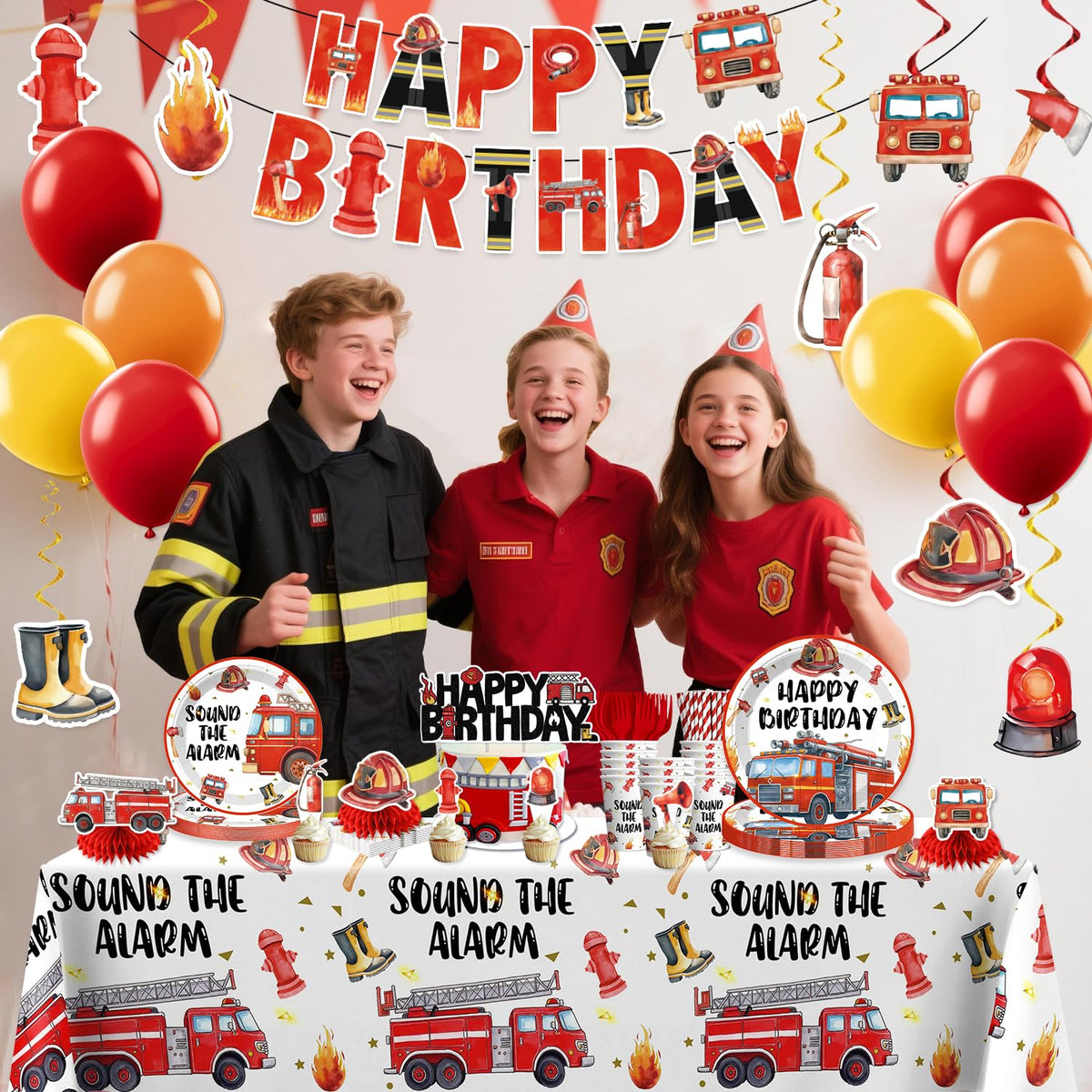 Cocomigo firetruck cups keep drinks mess-free and festive.