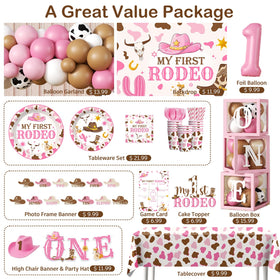Cocomigo pink cowgirl tableware designed for sturdy, leak-resistant serving at 25 guests