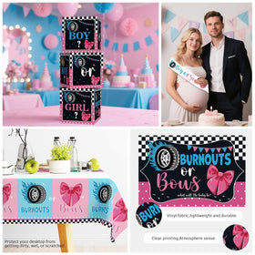 Cocomigo gender reveal balloon boxes add height and festivity