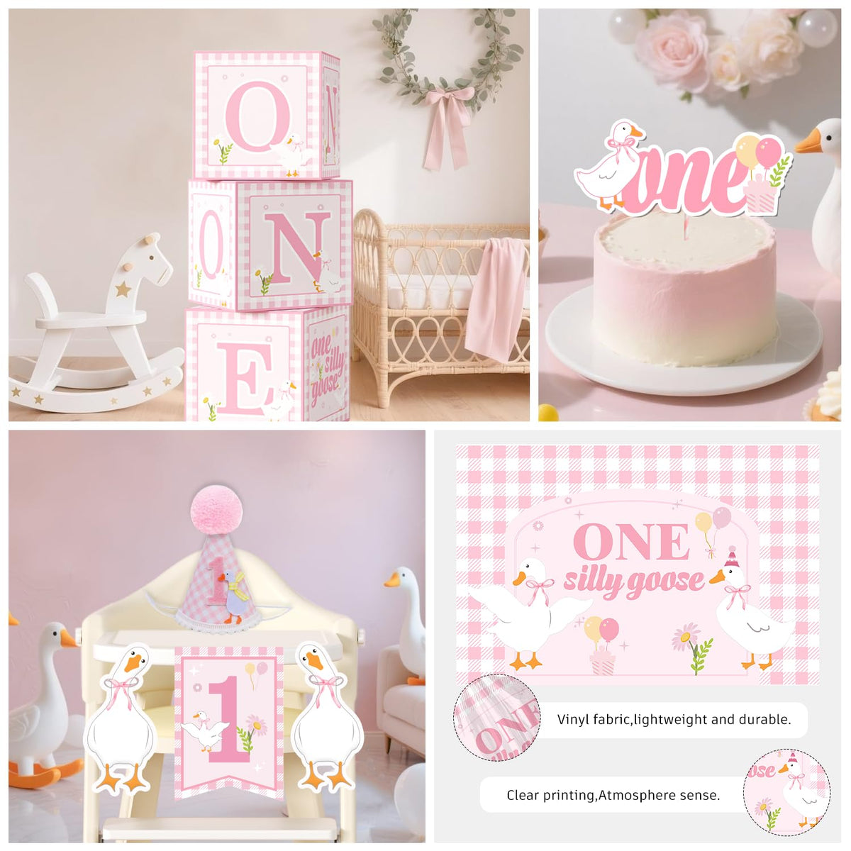 Cocomigo goose balloon boxes for festive 1st birthday decor