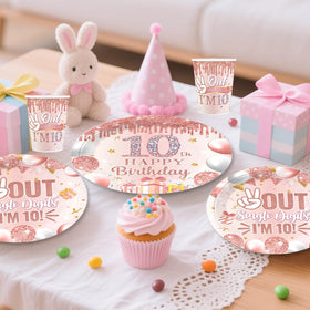 Cocomigo Happy 10th Birthday backdrop for a picture-perfect party setup