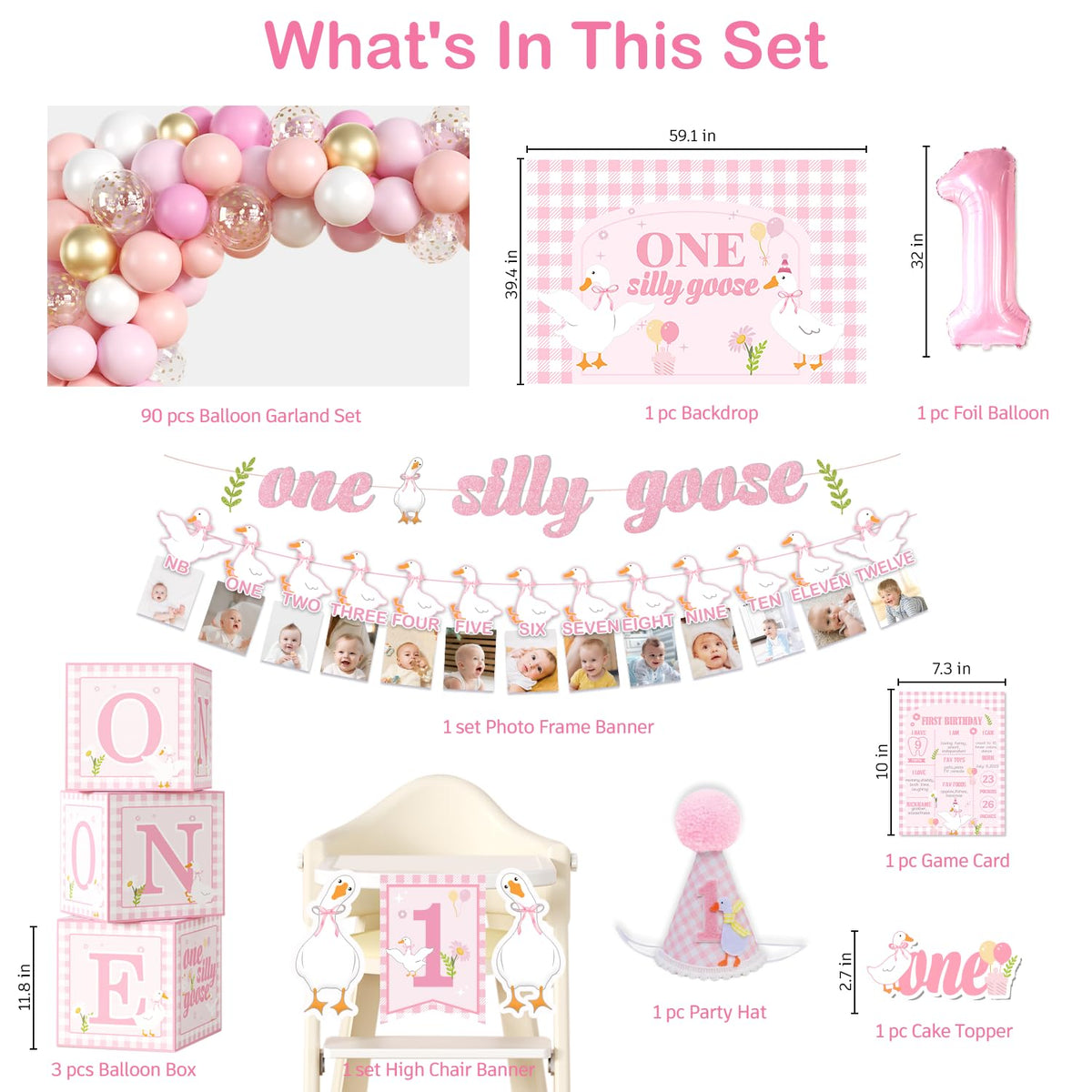 Cocomigo silly goose pastel backdrop ideal for cute party photos