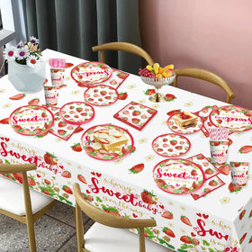 Cocomigo strawberry cake topper marks the cake with charm