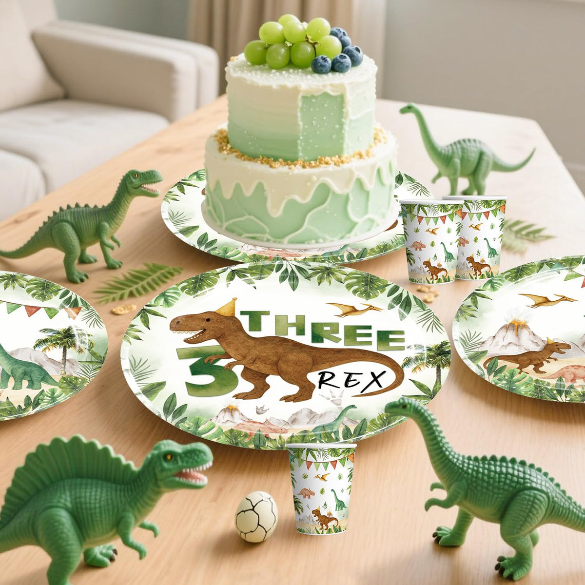 cocomigo three rex party hat accents outfits and photos.
