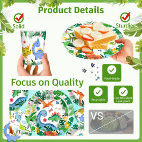 Cocomigo Two Rex 7-inch plates sturdy for snacks