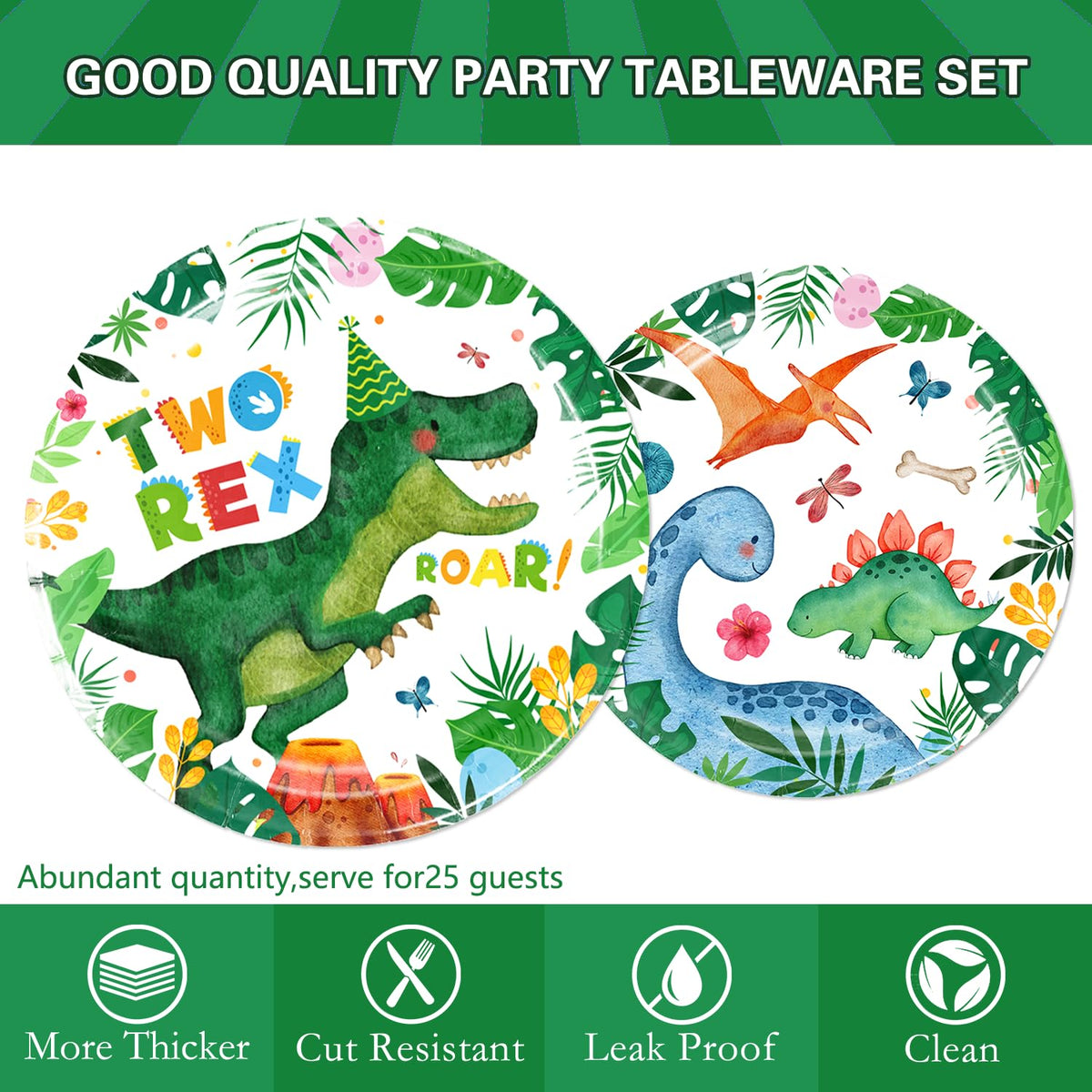Cocomigo Two Rex tablecloth protects surfaces during celebrations
