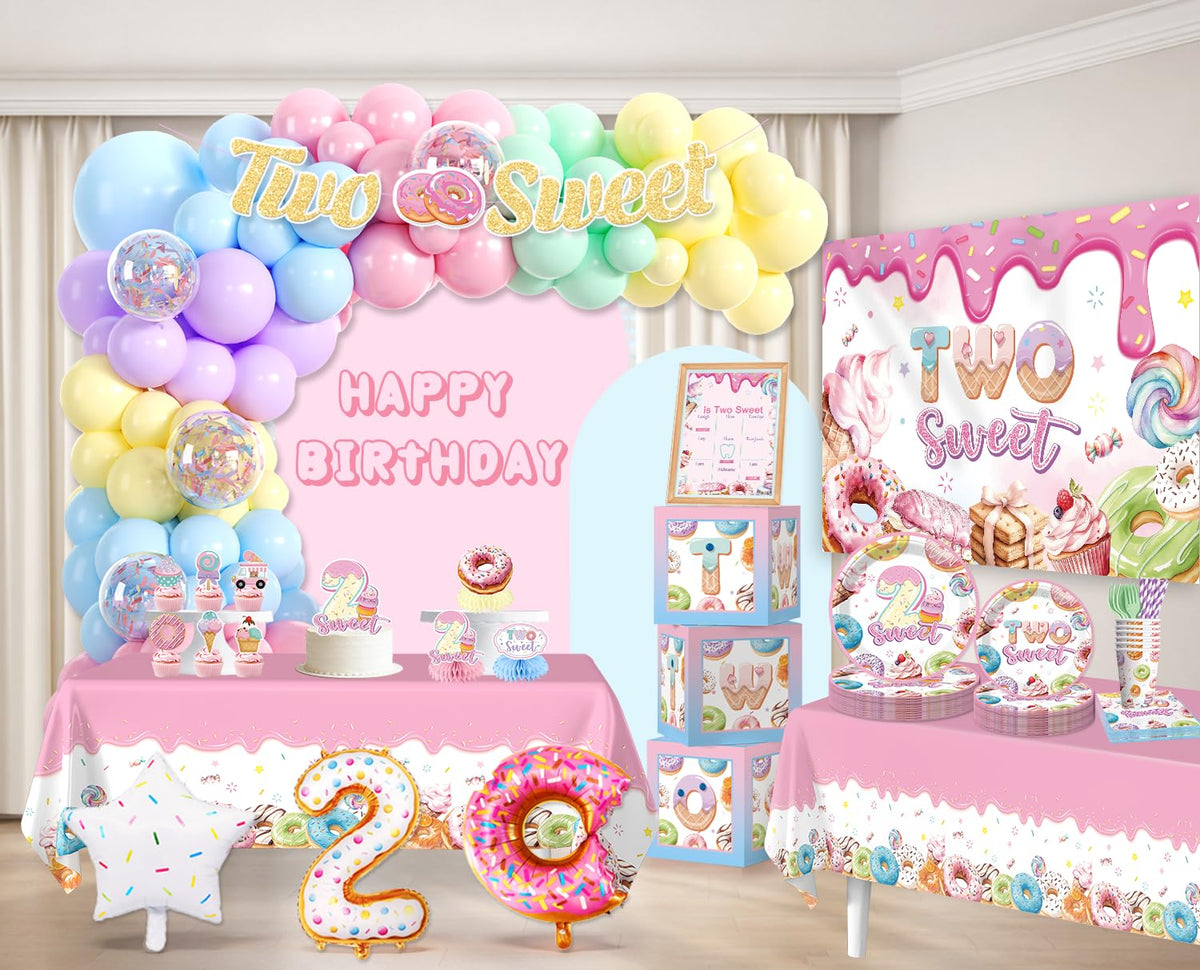 Cocomigo Two Sweet cake topper adds charm to the birthday cake