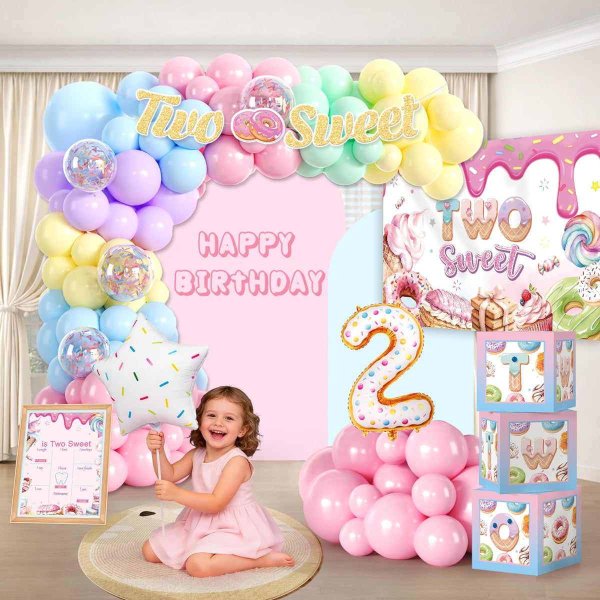 Cocomigo Two Sweet cupcake toppers decorate treats with cohesive styling