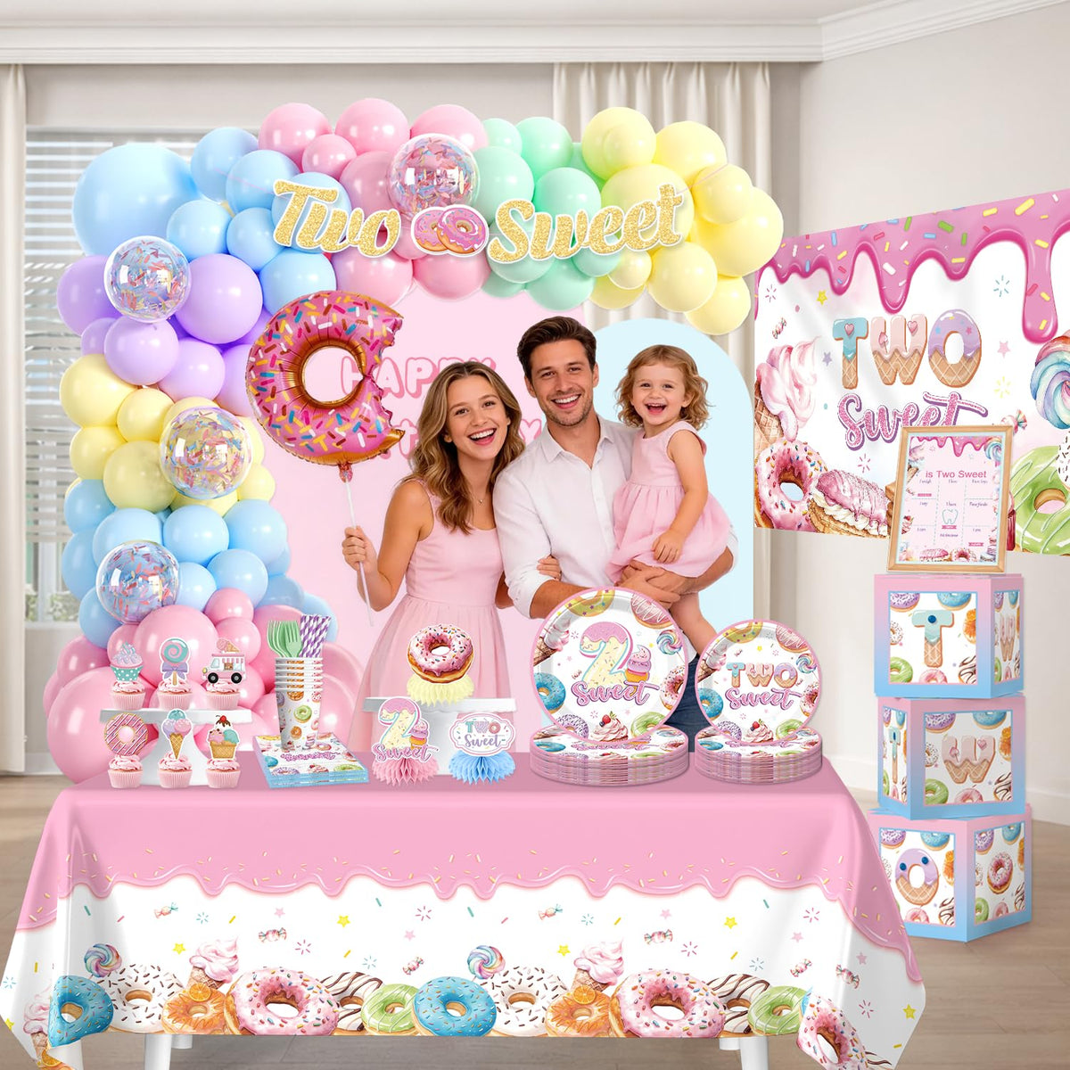Cocomigo Two Sweet tablecloths simplify setup and quick cleanup