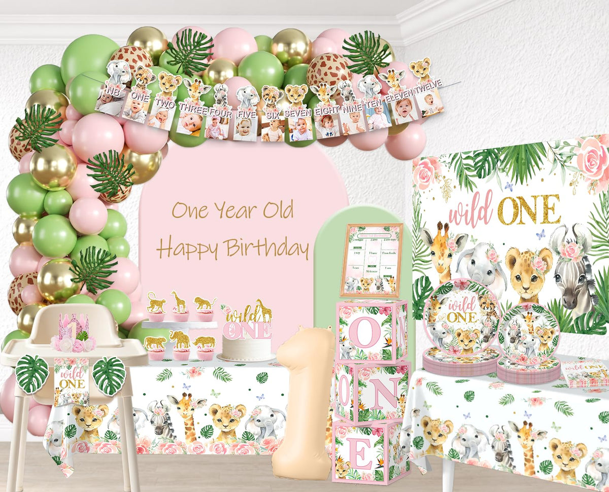 Cocomigo Wild One balloon arch kit adds colorful celebration