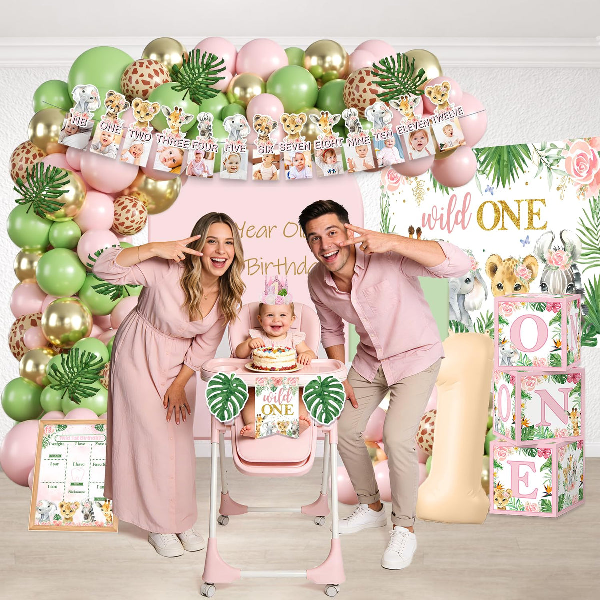 Cocomigo Wild One cake toppers and cupcake toppers for dessert display