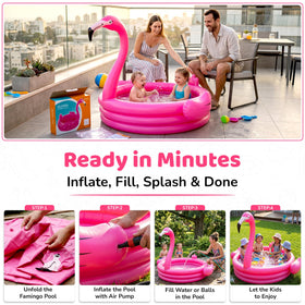 Coconut Float backyard setup perfect for pool parties and family gatherings