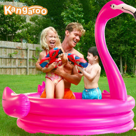 Coconut Float flamingo wings and tail detail enhances imaginative water fun