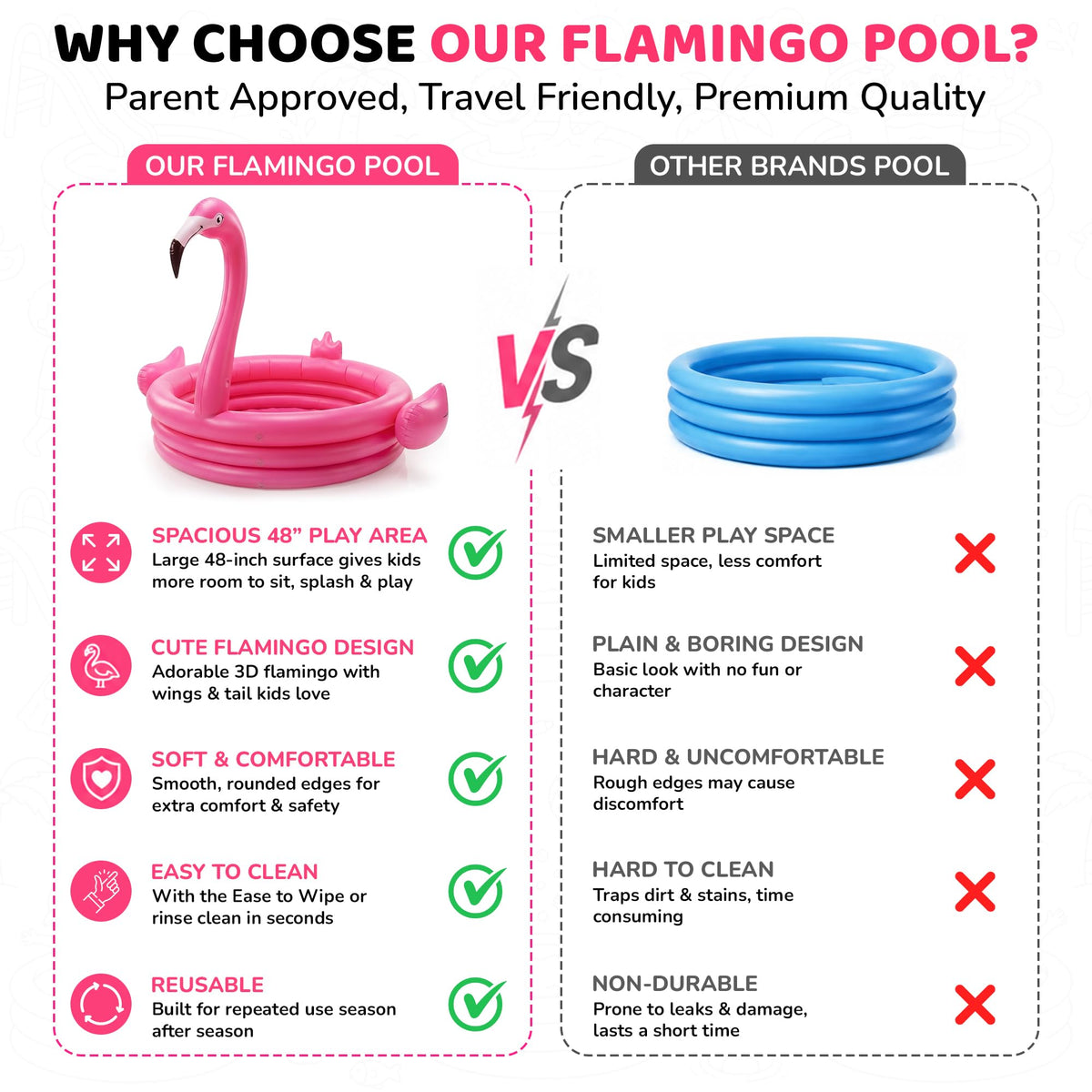 Coconut Float bright pink flamingo design for summer backyard play