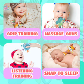 Cocurb plush ring toy adds soft texture and easy-grip design for tiny hands.