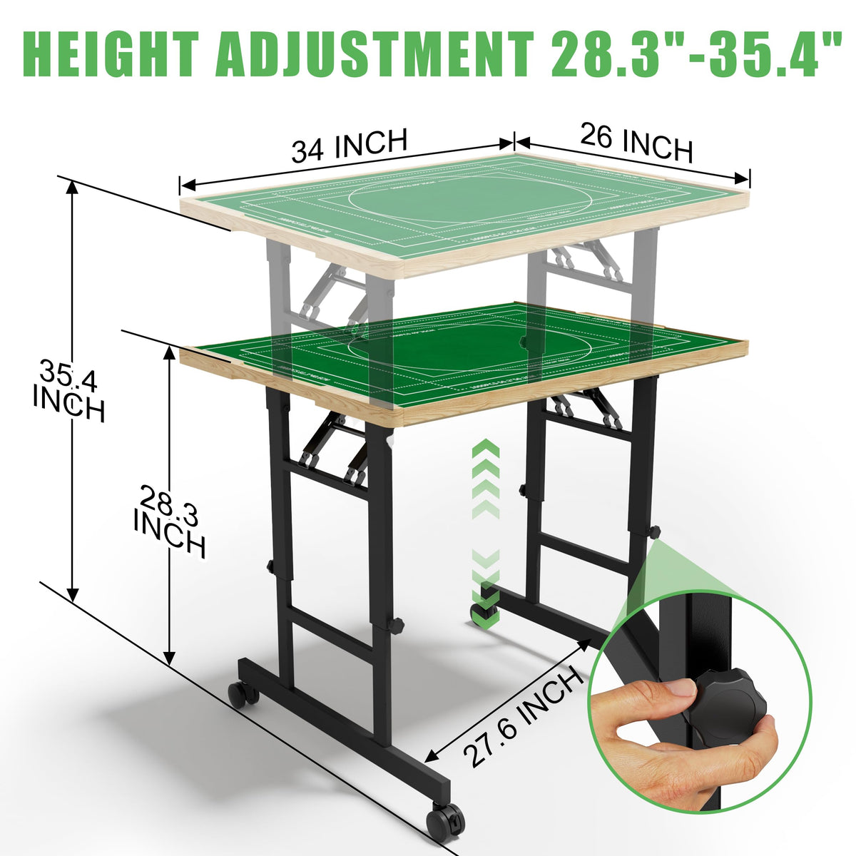 Codace puzzle table with drawers offers adjustable height and tilt for comfort.