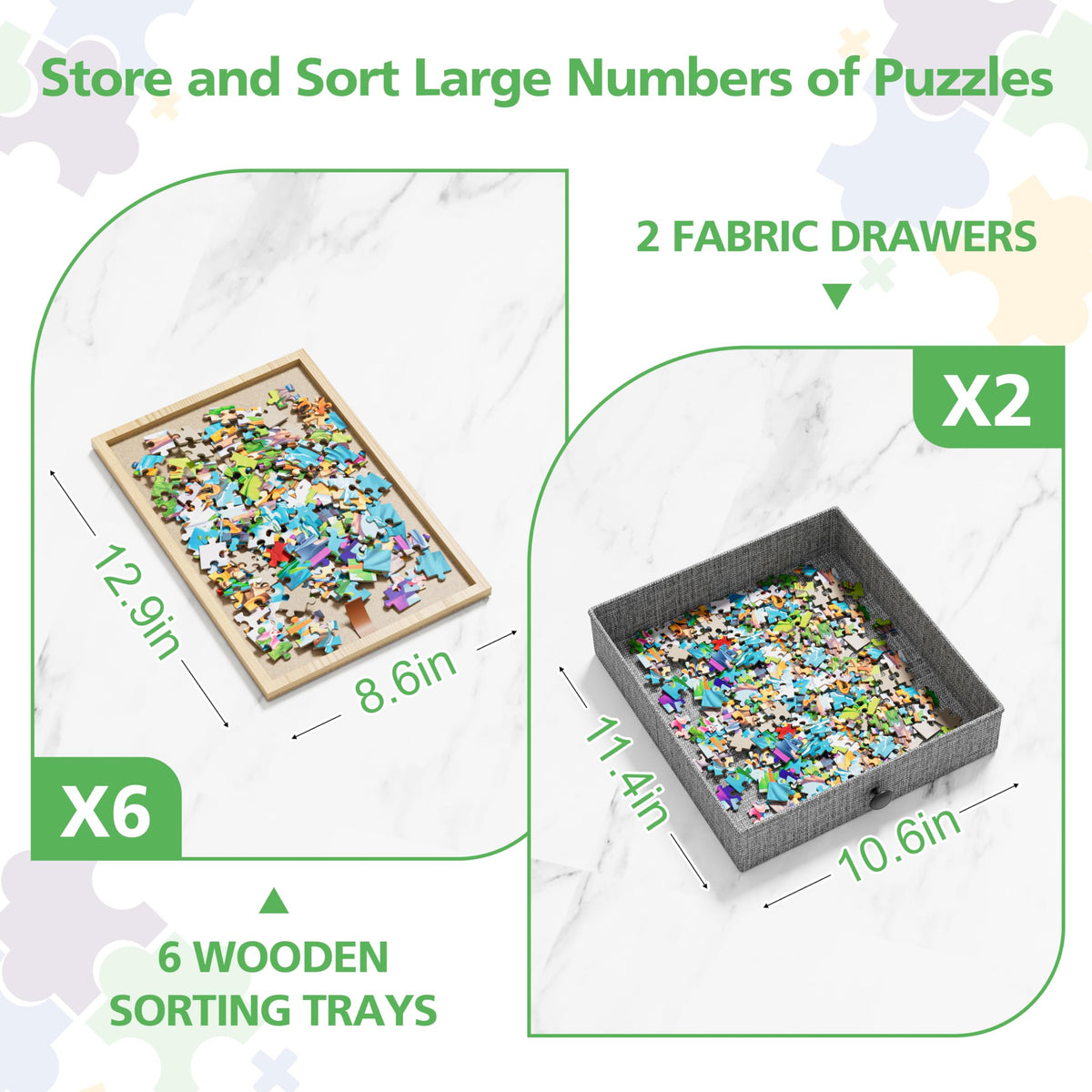 CODACE puzzle table protective cover shields pieces from dust and spills