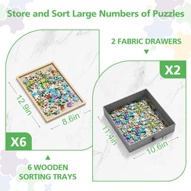 CODACE puzzle table protective cover shields pieces from dust and spills