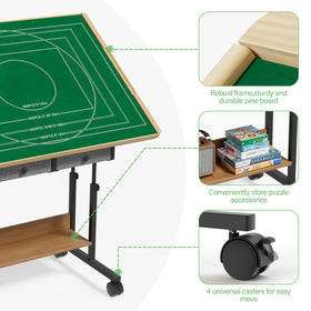 CODACE puzzle table under-storage area keeps boxes neatly stored