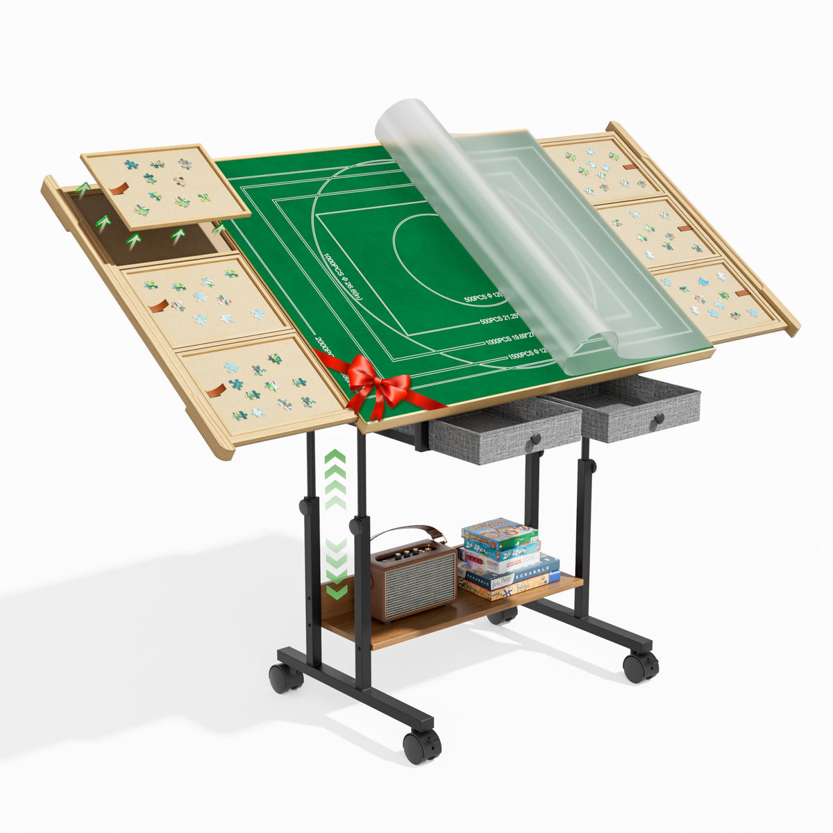 CODACE puzzle table with drawers offers easy organization during long puzzle sessions