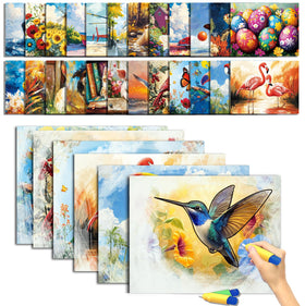 Codonen water doodle set: 25 reusable painting toys for seniors, mess-free creativity.