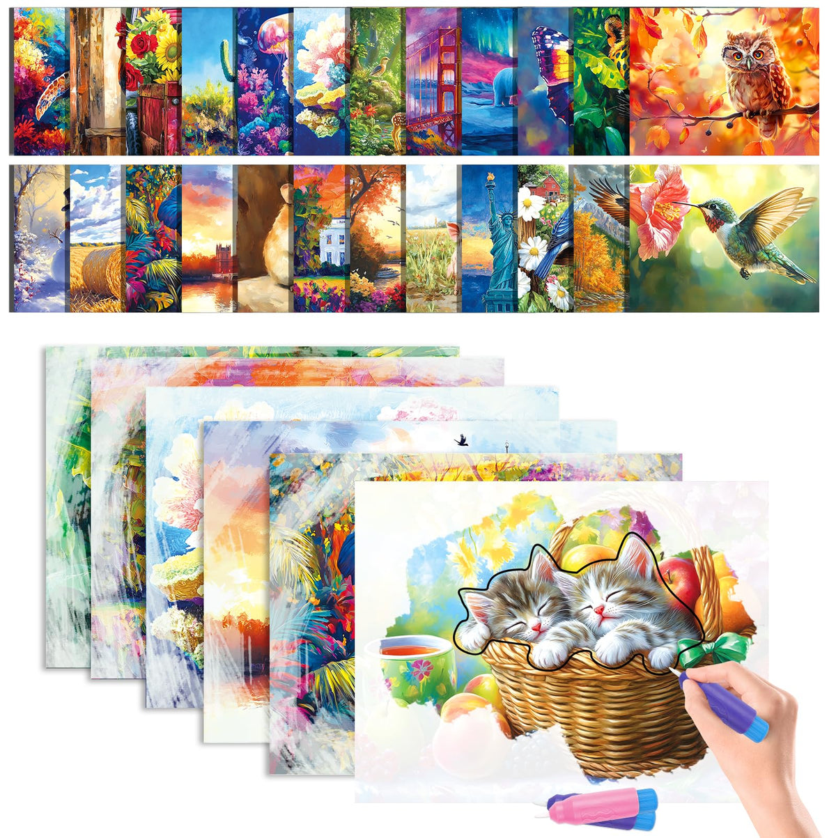 Codonen water-doodle set with 25 sheets for seniors, offering no mess creativity.