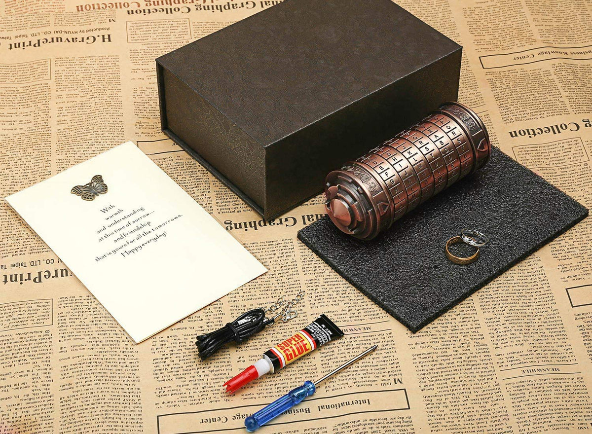coejokno Cryptex Da Vinci Code gift packaging, ready-to-give romantic gift option.