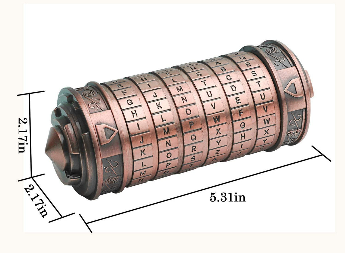 coejokno Cryptex Da Vinci Code inner compartment reveals secret space for keepsakes.