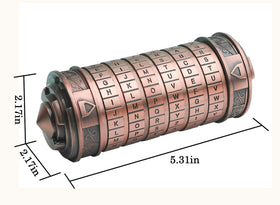coejokno Cryptex Da Vinci Code inner compartment reveals secret space for keepsakes.