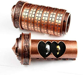 coejokno Cryptex Da Vinci Code rings included, a romantic bonus with the gift.